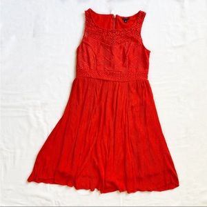 Torrid Gauze Crochet Skater Dress